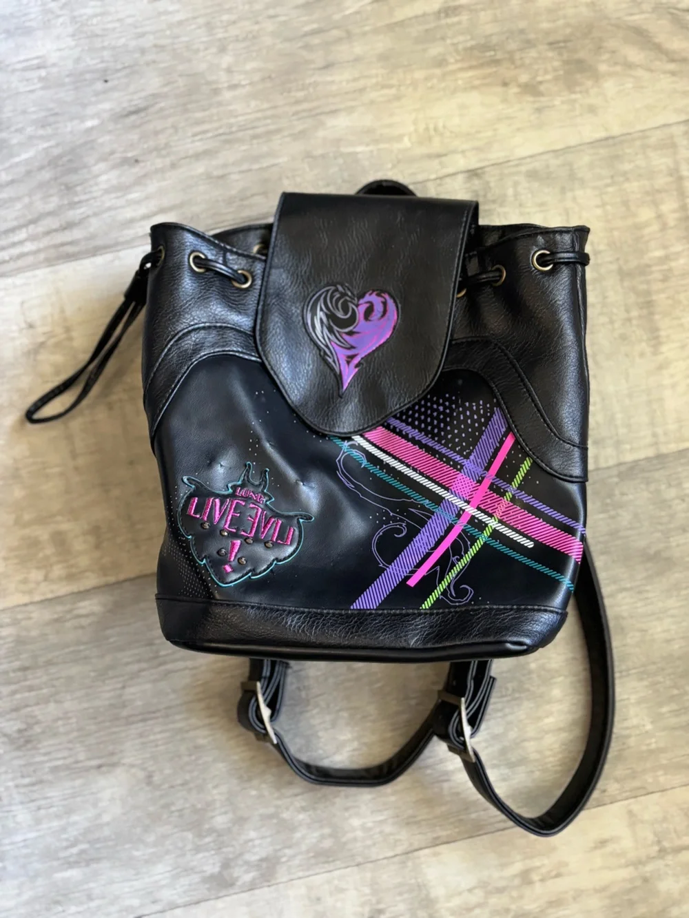Descendants Disney Store Black Rucksack Small Bag Backpack-052